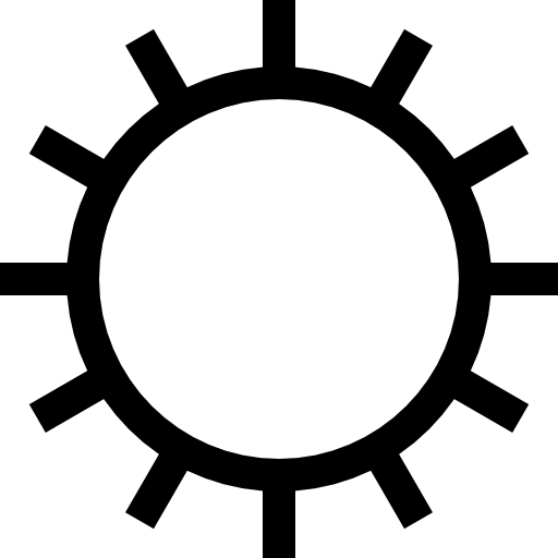 태양 Basic Straight Lineal icon