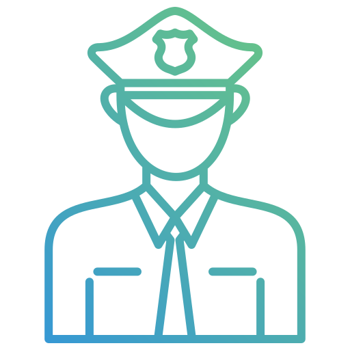 politieagent Generic gradient outline icoon