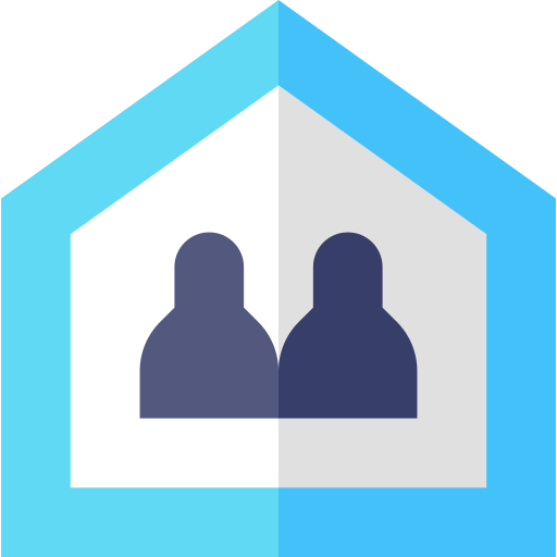 Shared housing Basic Straight Flat icon