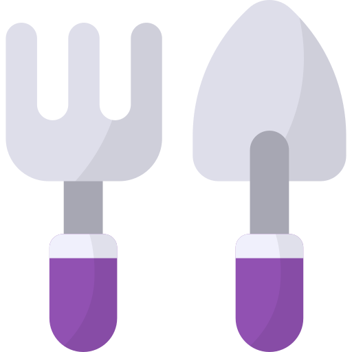 narzędzia ogrodnicze Generic color fill ikona