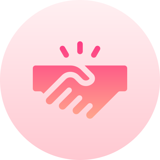 Handshake Basic Gradient Circular icon