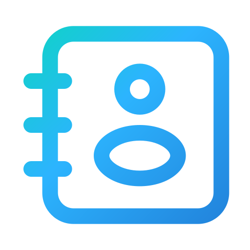 adresboek Generic gradient outline icoon