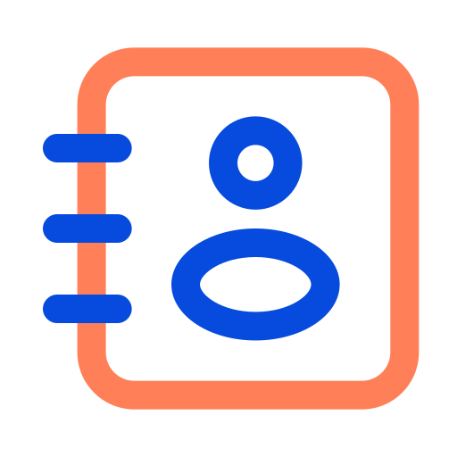 adresboek Generic color outline icoon
