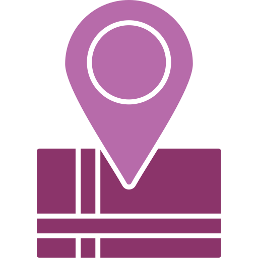localisation sur la carte Generic color fill Icône