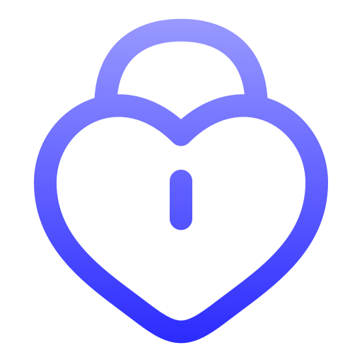 bloqueo de corazón Generic gradient outline icono