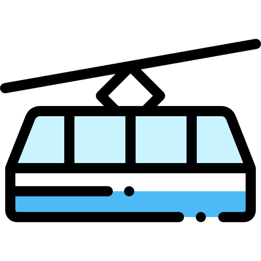 teleférico Detailed Rounded Lineal color icono