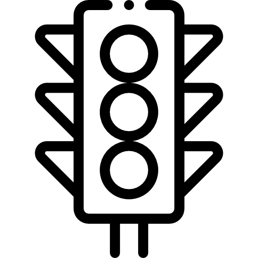 feu de circulation Detailed Rounded Lineal Icône