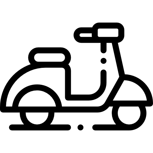 Скутер Detailed Rounded Lineal иконка