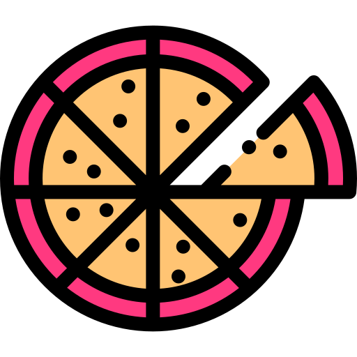 ピザ Detailed Rounded Lineal color icon