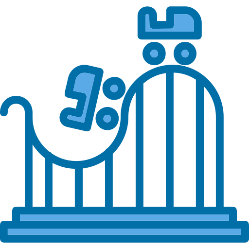 Roller coaster Generic color lineal-color icon