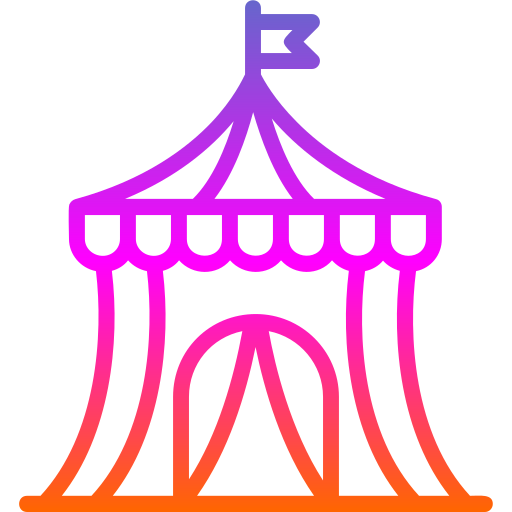 Цирковой шатер Generic gradient fill иконка