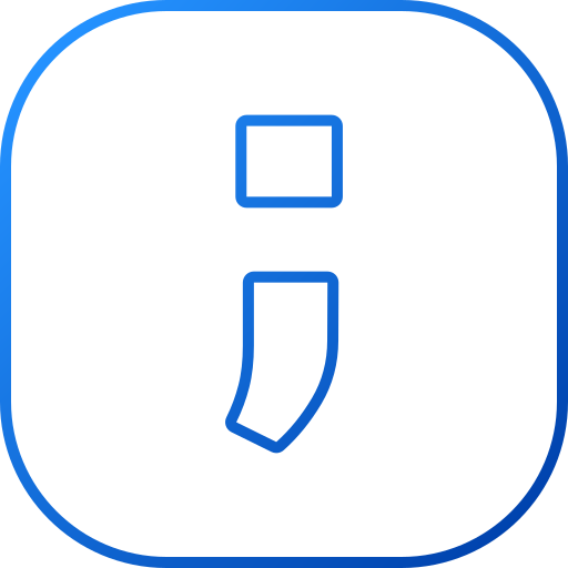 Semicolon Generic gradient outline icon