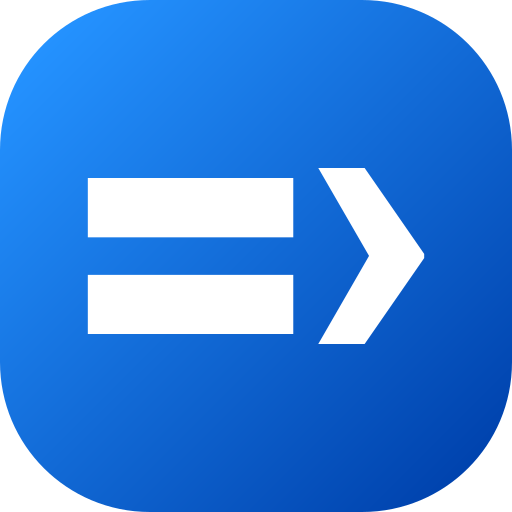 Equal to or greater than symbol Generic gradient fill icon