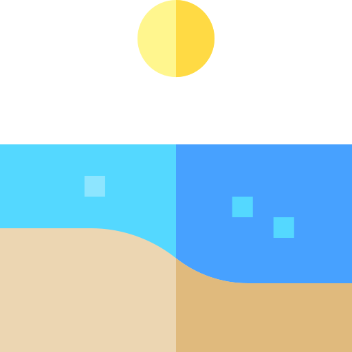 plaża Basic Straight Flat ikona