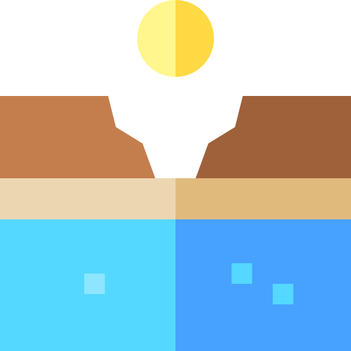 海岸線 Basic Straight Flat icon