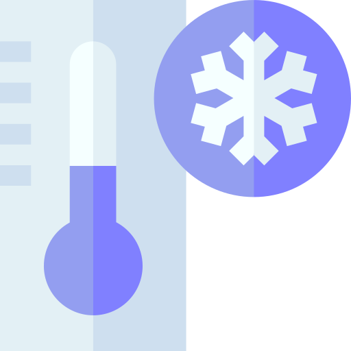 차가운 온도 Basic Straight Flat icon