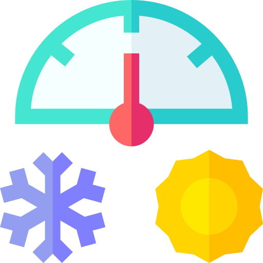 thermostat Basic Straight Flat icon