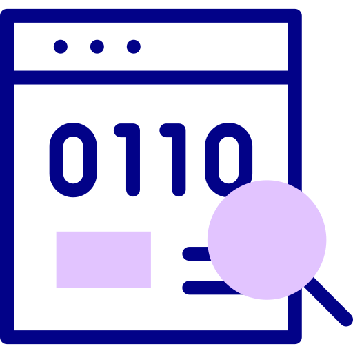 Binary code Detailed Mixed Lineal color icon