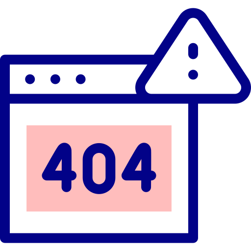 error 404 Detailed Mixed Lineal color icono