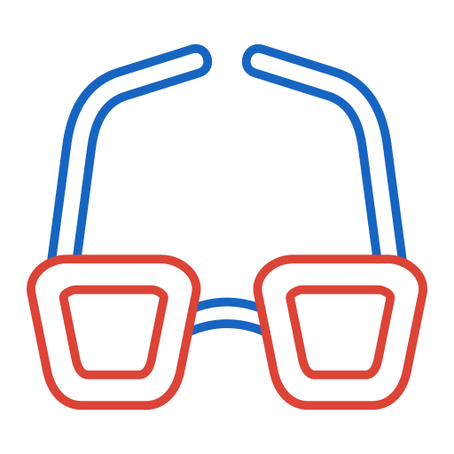 occhiali 3d Generic color outline icona
