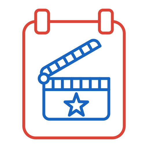 Movie poster Generic color outline icon