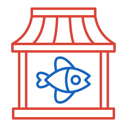 魚市場 Generic color outline icon