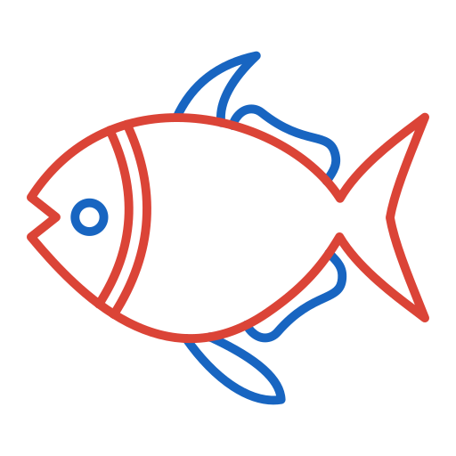 魚 Generic color outline icon