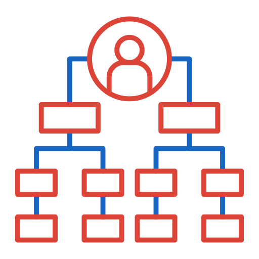 Organization structure Generic color outline icon
