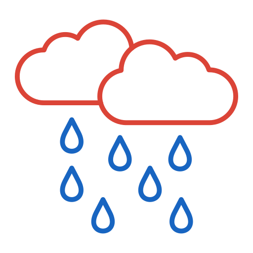 Heavy rain Generic color outline icon