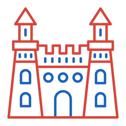 Замок из песка Generic color outline иконка