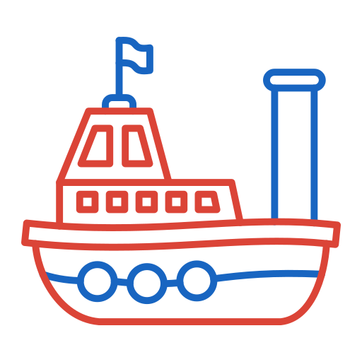 barco de juguete Generic color outline icono