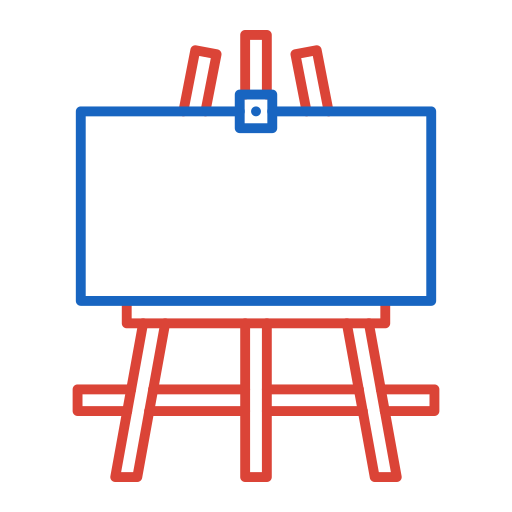 Easel Generic color outline icon