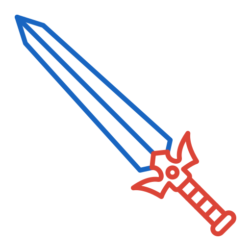 zwaard Generic color outline icoon