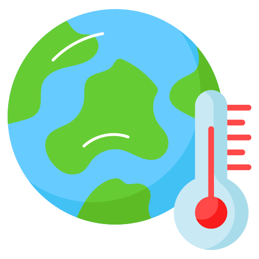 il riscaldamento globale Generic color fill icona