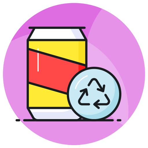 Recycle can Generic color lineal-color icon