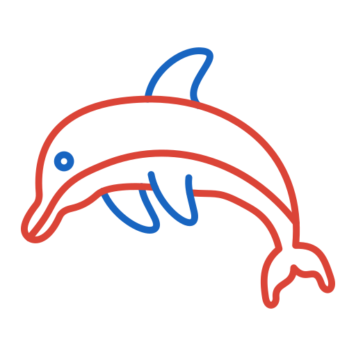 delfino Generic color outline icona