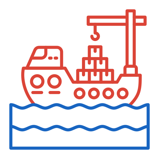 vrachtschip Generic color outline icoon
