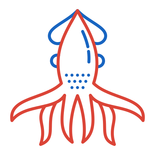 calamar Generic color outline icono