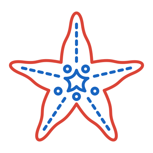 Étoile de mer Generic color outline Icône