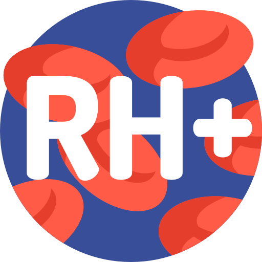 Rh+ Detailed Flat Circular Flat icon