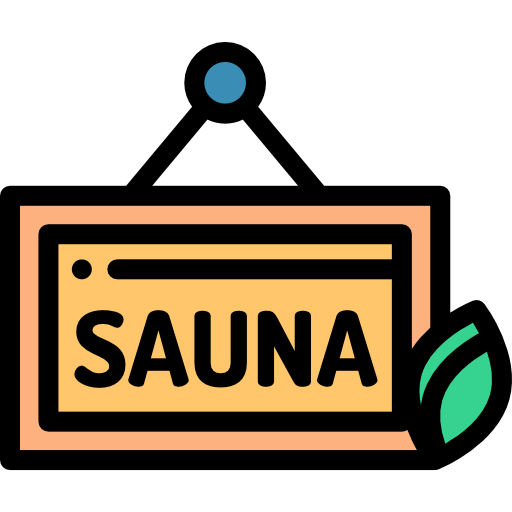 sauna Detailed Rounded Lineal color ikona