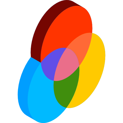 cerchio di colore Isometric Flat icona