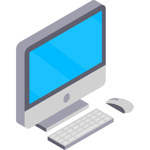 computer Isometric Flat icona