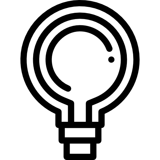 lampadina Detailed Rounded Lineal icona