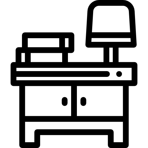 mesita de noche Detailed Rounded Lineal icono