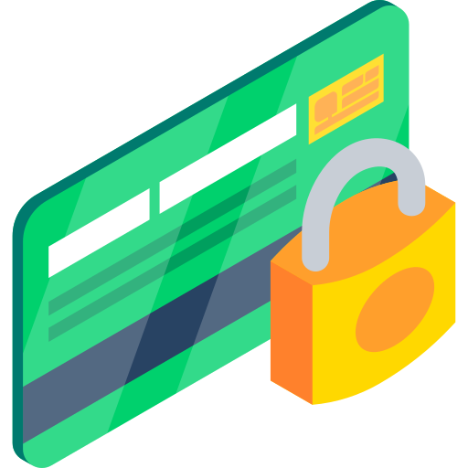 Locked card Isometric Flat icon