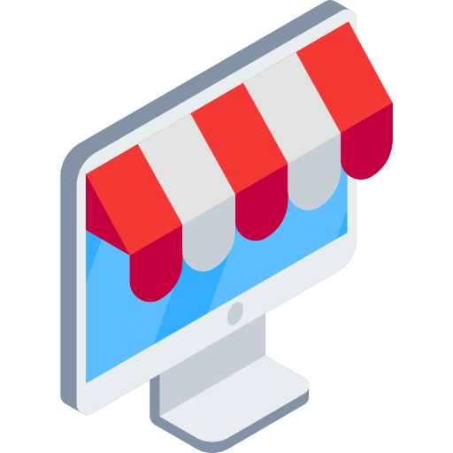 온라인 쇼핑 Isometric Flat icon