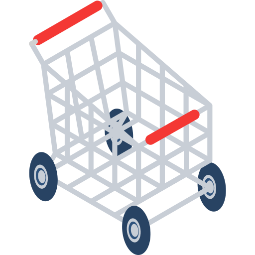 Shopping cart Isometric Flat icon