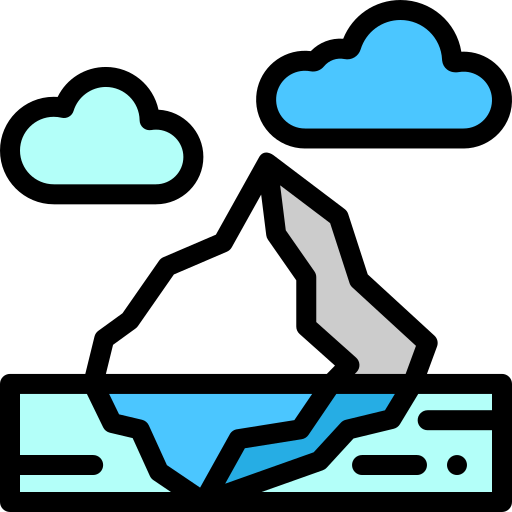 Iceberg Detailed Rounded Lineal color icon