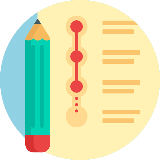 lista Detailed Flat Circular Flat icono